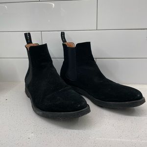 New Republic Sonoma Suede Chelsea Boots, Black, Size 8.5